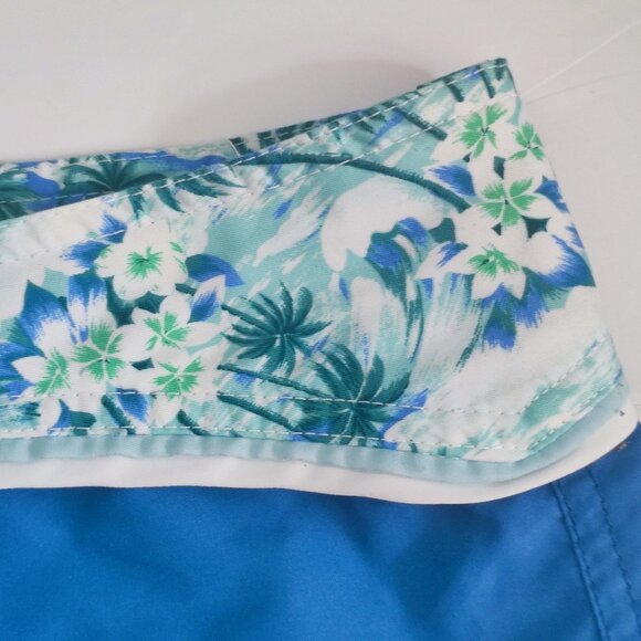O'Neill beach short muted blue with tropical design women's junior size 7 - Picture 6 of 12